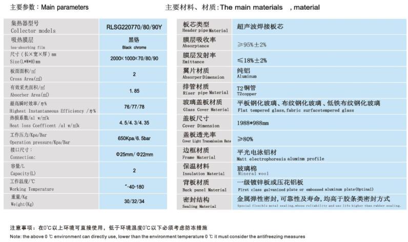 全铜黑铬集热器